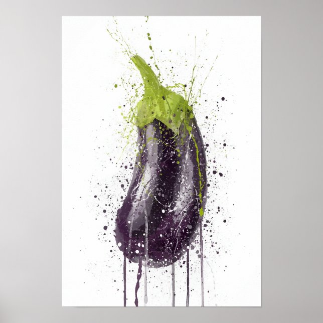Auberginen-Gemüse Poster (Vorne)