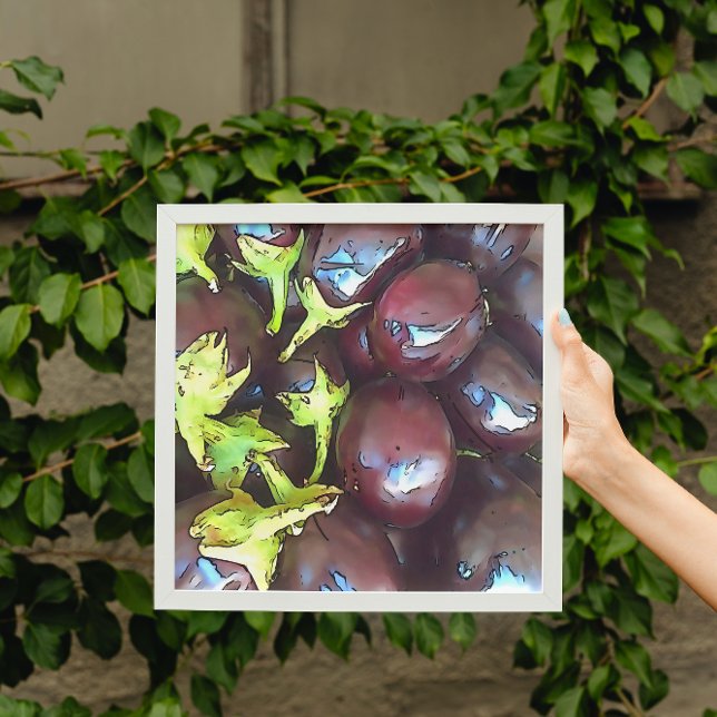 Auberginen Kontur Kunst, Dichtung und Musik Leinwanddruck (Von Creator hochgeladen)