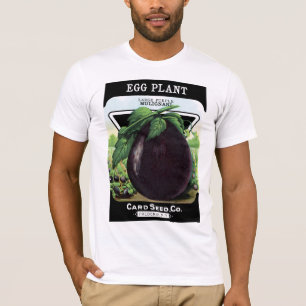 Auberginen-Samen-Paket-Aufkleber T-Shirt