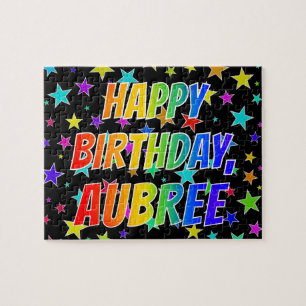 "AUBREE" Vorname, Lustige "HAPPY BIRTHDAY"-Grüße