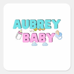Aubrey Baby Quadratischer Aufkleber