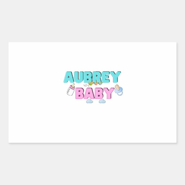 Aubrey Baby Rechteckiger Aufkleber (Vorderseite)
