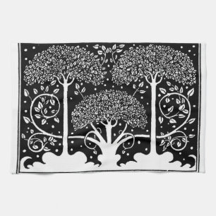 Aubrey Beardsley Art Nouveau Baum Muster Druck Handtuch