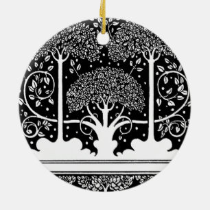 Aubrey Beardsley Art Nouveau Baum Muster Druck Keramikornament