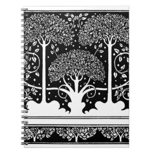 Aubrey Beardsley Art Nouveau Baum Muster Druck Notizblock