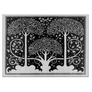 Aubrey Beardsley Art Nouveau Baum Muster Druck Schneidebrett
