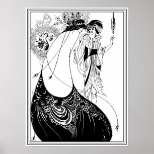 Aubrey Beardsley - der Pfau-Rock Poster