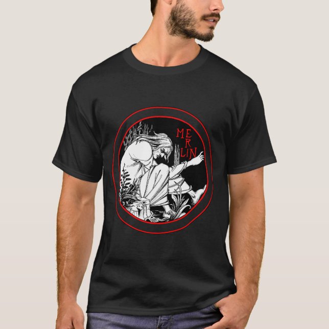 Aubrey Beardsley Merlin T-Shirt (Vorderseite)