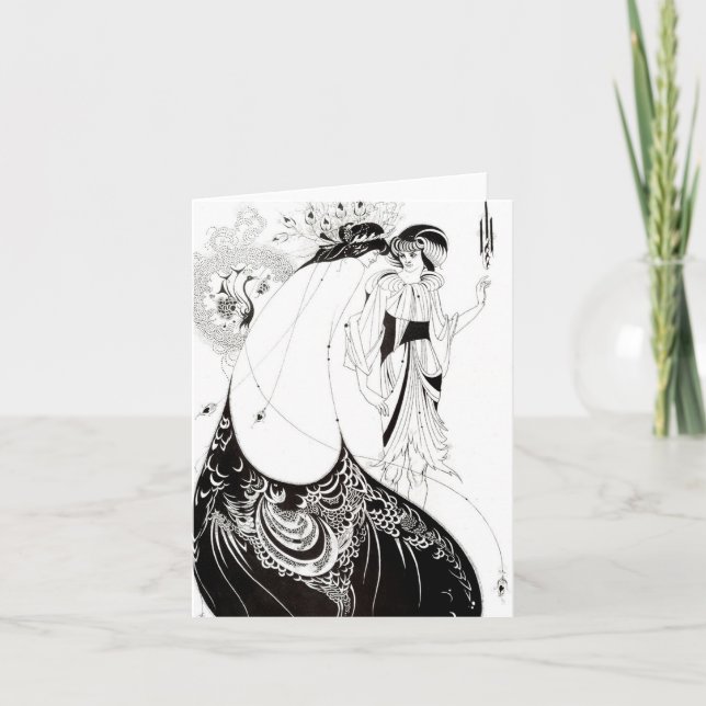 Aubrey Beardsley - Pfauenrock-Karte Karte (Vorderseite)