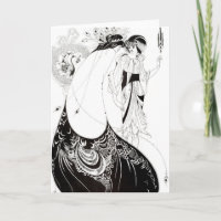 Aubrey Beardsley The Peacock Skirt Grußkarte