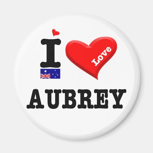 AUBREY - I-Liebe Magnet (Vorne)