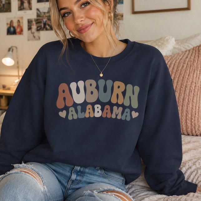 Auburn Alabama Süß Retro Sweatshirt (Von Creator hochgeladen)
