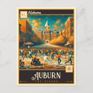 Auburn, Alabama Vintage Postkarte