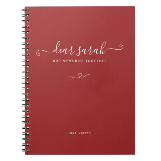 Auburn Couple Memory Keepake Notebook Notizblock