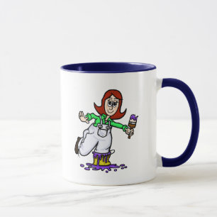 Auburn Femme Peintre Nom Mug