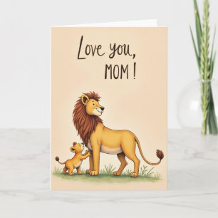 Auburn Katzen lieben dich Mama Karte