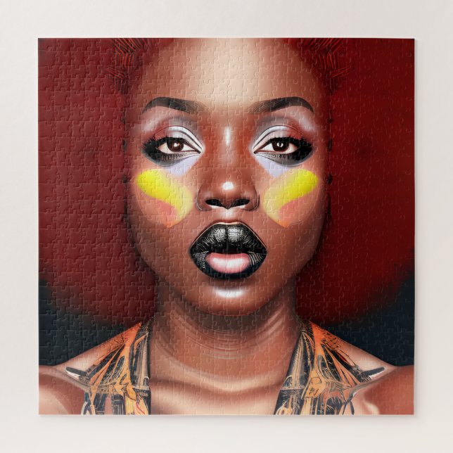 Auburn Queen Orange Brown Hair Black Melanin Afro (Vertikal)