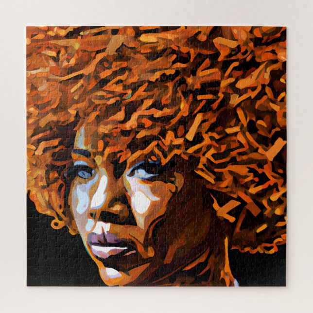 Auburn Queen Orange Brown Hair Black Melanin Afro (Vertikal)
