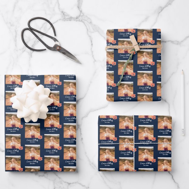 Auburn University Abschluss | Auburn Tigers Geschenkpapier Set (Vorderseite)
