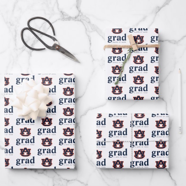 Auburn University Abschluss | Auburn Tigers Geschenkpapier Set (Vorderseite)