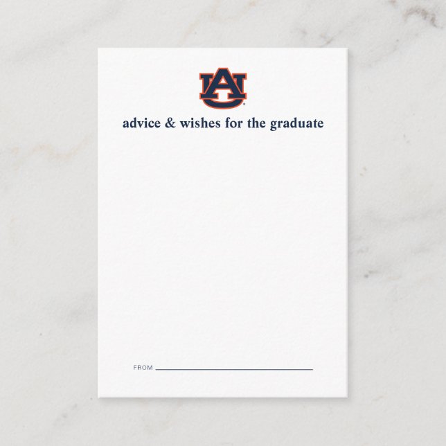 Auburn University Abschluss | Auburn Tigers Mitteilungskarte (Vorderseite)