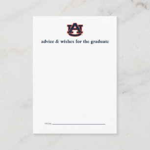 Auburn University Abschluss   Auburn Tigers Mitteilungskarte