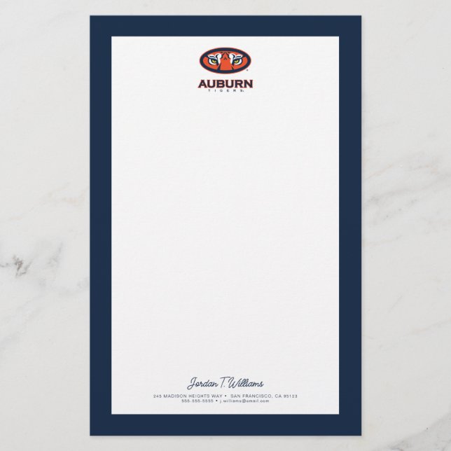Auburn University | Auburn Tigers Briefpapier (Vorderseite)