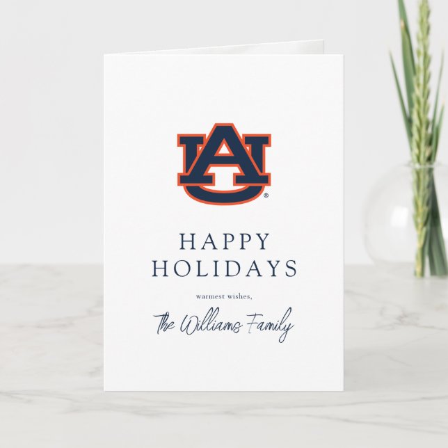 Auburn University | Urlaubsmuster Feiertagskarte (Vorderseite)