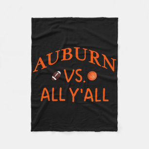 Auburn Vs. All Y'all Footbyll Bysketbyll Fleecedecke