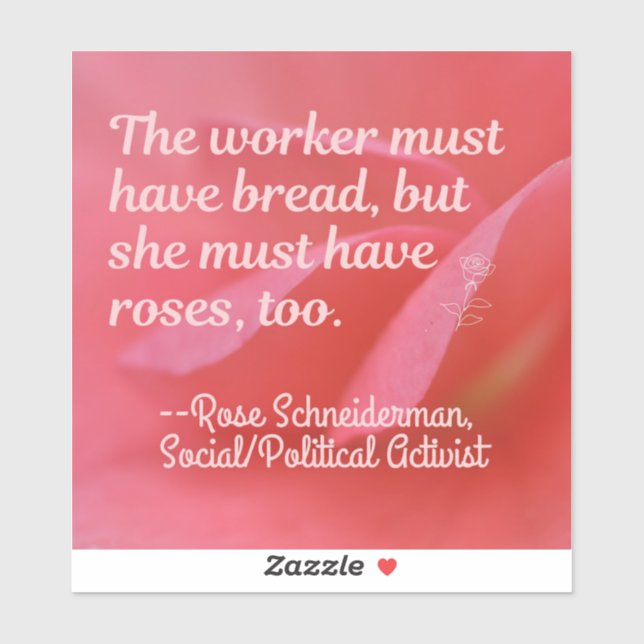 Auch Brot und Rose Aufkleber (Blatt)