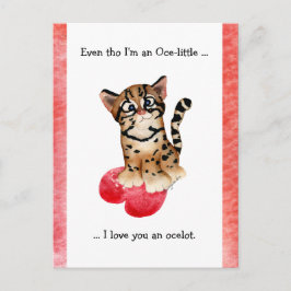 Auch das, ich Liebe Ihnen eine Ocelot Pun Postkart Postkarte
