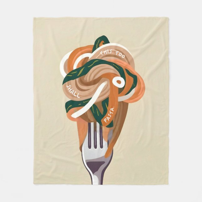 Auch das sollte Pasta sein Fleecedecke (Vorderseite)