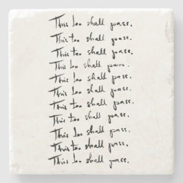 Auch das wird passieren! inspirierendes Zitat Steinuntersetzer