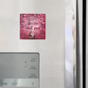 Auch dieser soll Abstrakten Baum pink White Brown  Magnet