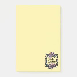"Auch dieses soll passieren" Wasserfarbenlily-Kran Post-it Klebezettel