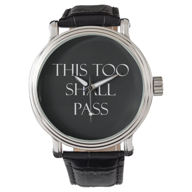 Auch dieses Zitat muss inspirierend sein Armbanduhr (Vorderseite)