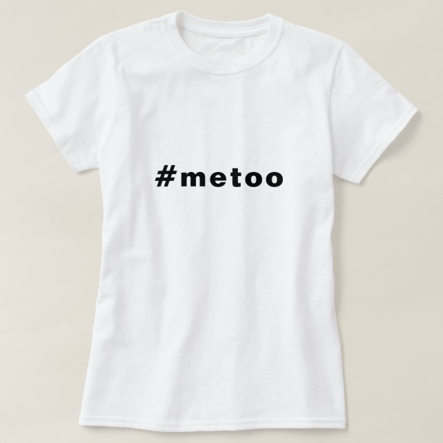Auch ich, #metoo, Stolz Schwarz-weiß T-Shirt (Design vorne)