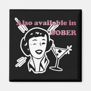 Auch im SOBER erhältlich - Drink Retro Lady Magnet