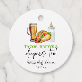 Auch Tacos braut und spuckt! Babyparty Geschenkanhänger