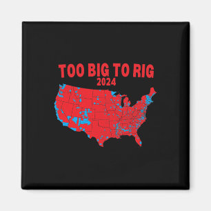 Auch Trump 312 Red Election Map 2024 Wahlplan Magnet
