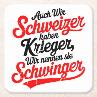 Auch wir schweizer haben Krieger Rechteckiger Pappuntersetzer
