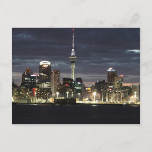 Auckland bei Nacht Postkarte