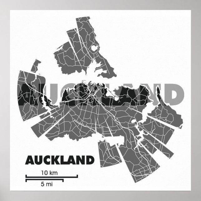 Auckland Map Poster (Vorne)