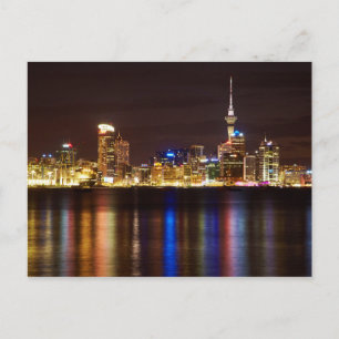 Auckland Nacht Stadtbild Postkarte