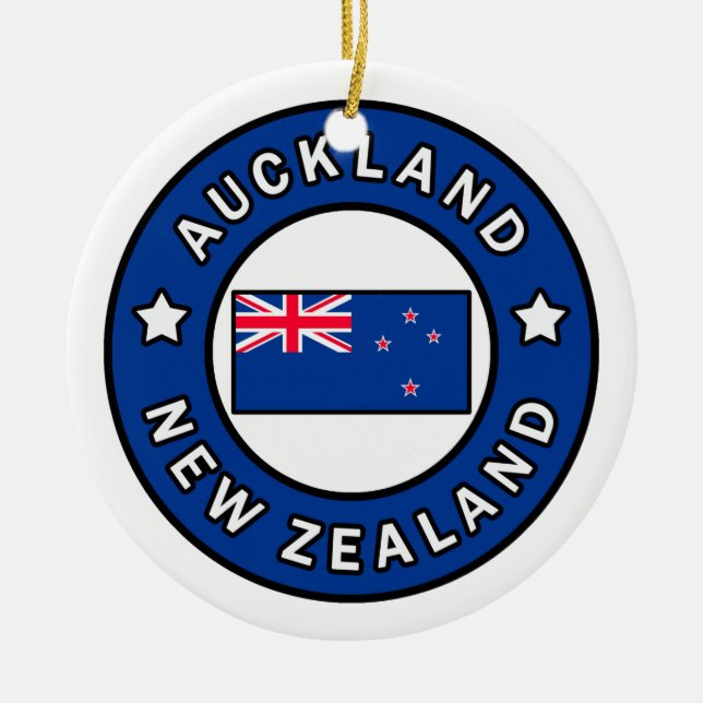 Auckland Neuseeland Keramik Ornament (Vorne)