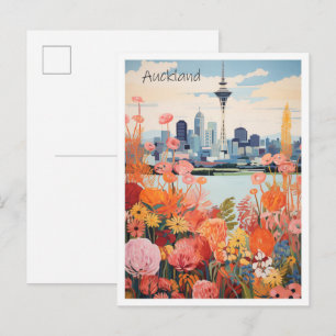 Auckland Neuseeland Reise Stadt Ästhetik Postkarte