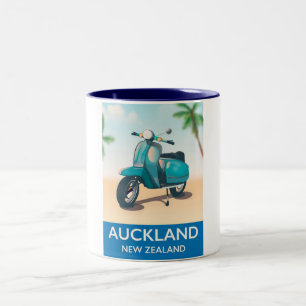 Auckland Neuseeland Reiseplakat Zweifarbige Tasse