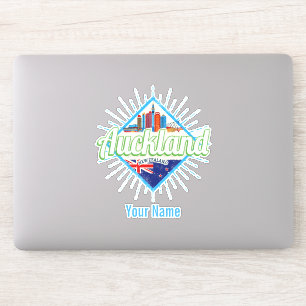 Auckland Neuseeland Retroskyline Vintag Aufkleber