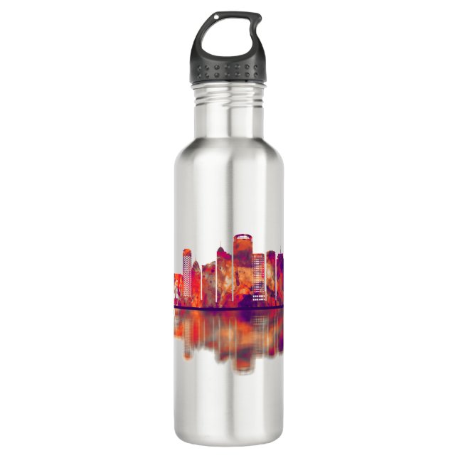 Auckland Neuseeland Skyline Edelstahlflasche (Vorderseite)