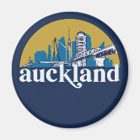 Auckland Neuseeland Vintag City Skyline